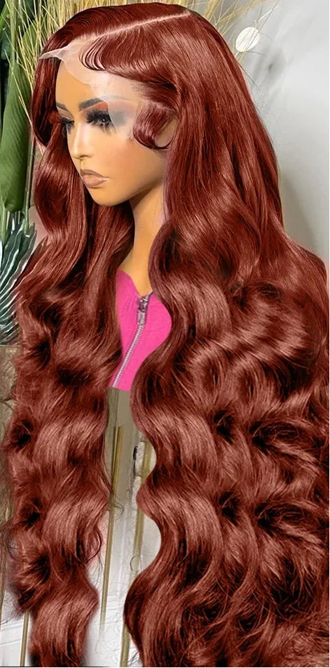 Long Body Wave Lace Front Wig – 14"-32", HD Transparent Lace, 100% Natural Human Hair, Customizable Color
