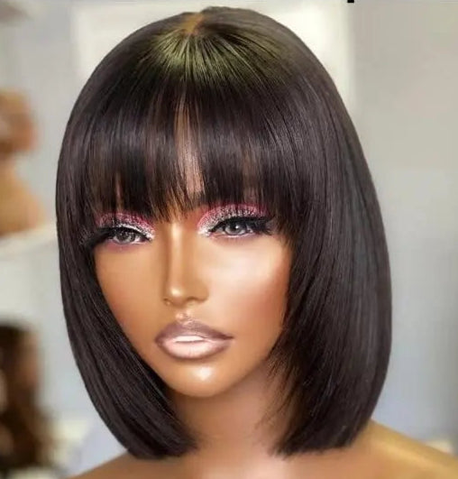 Short Straight Lace Front Wig – 4-16 Inches, Natural Look, All Color Options
