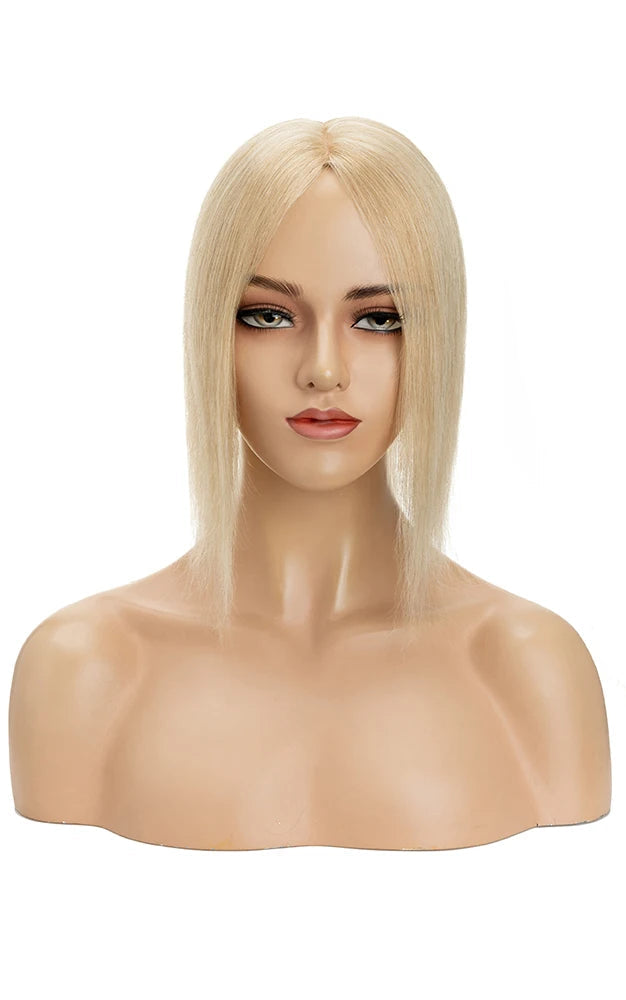 Premium 100% Human Hair Silk Base Topper – Lightweight, Natural Look & Customizable