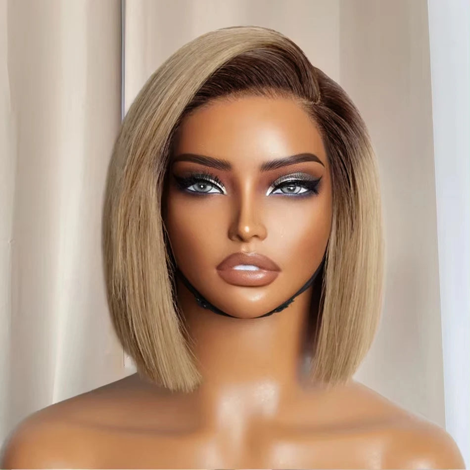 Short Straight 5x5 Transparent Lace Wig – Premium Human Hair