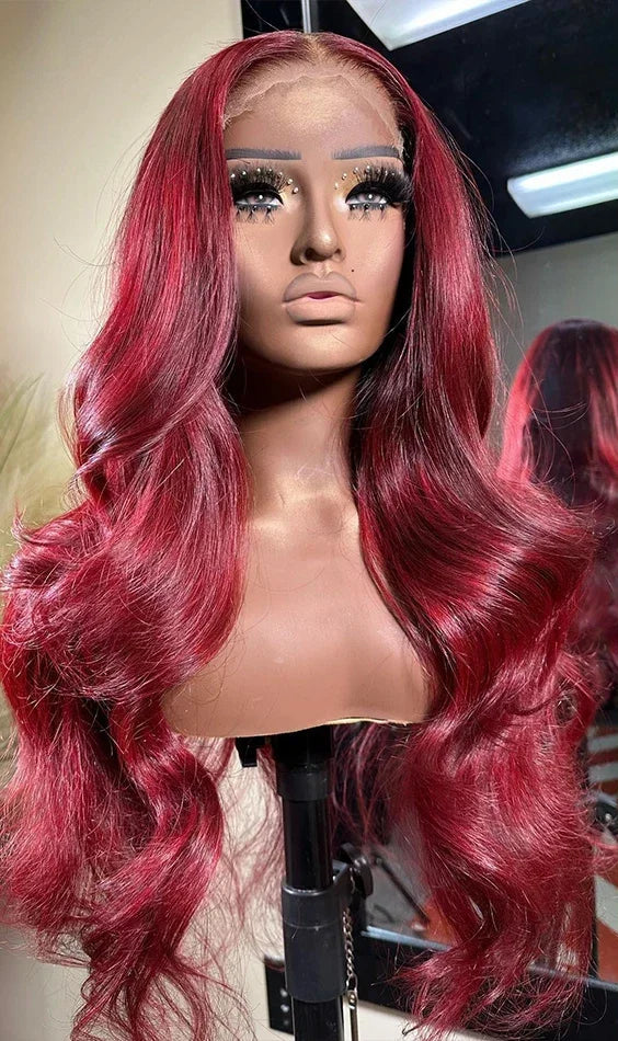 Body Wave Lace Front Wig – Transparent Swiss Lace, 100% Human Hair, Perfect for Darker Dyes