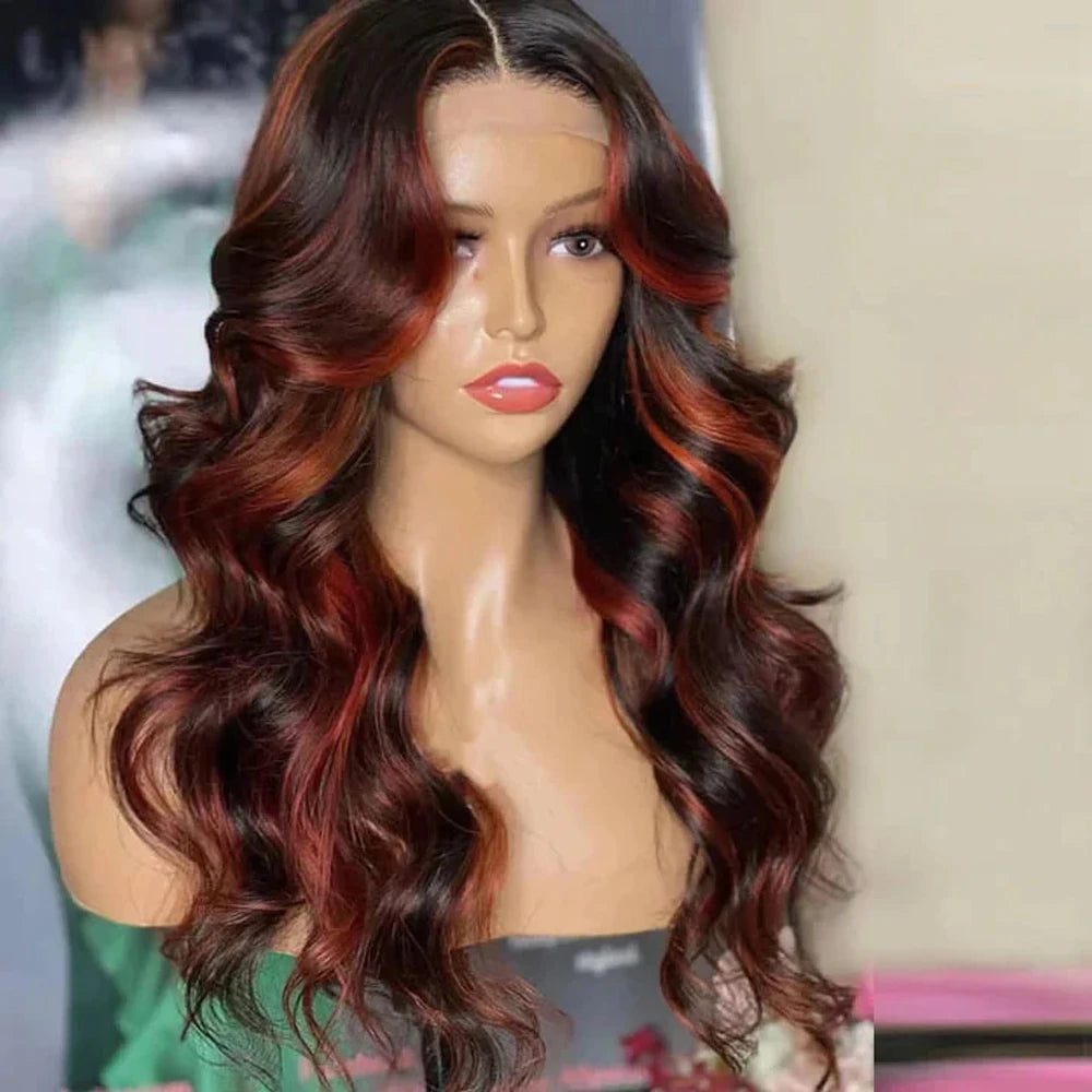Long Wavy Synthetic Lace Front Wig – Natural Black Heat-Resistant Wig for Black Women