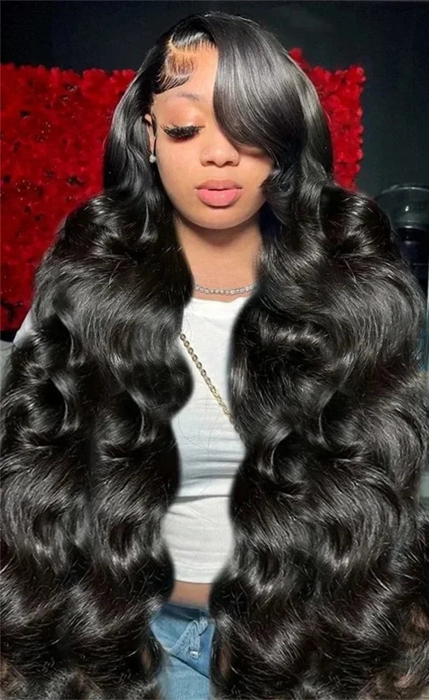 Body Wave Human Hair Wig – HD Transparent Lace, Pre-Plucked, 180%-250% Density, Glueless Options