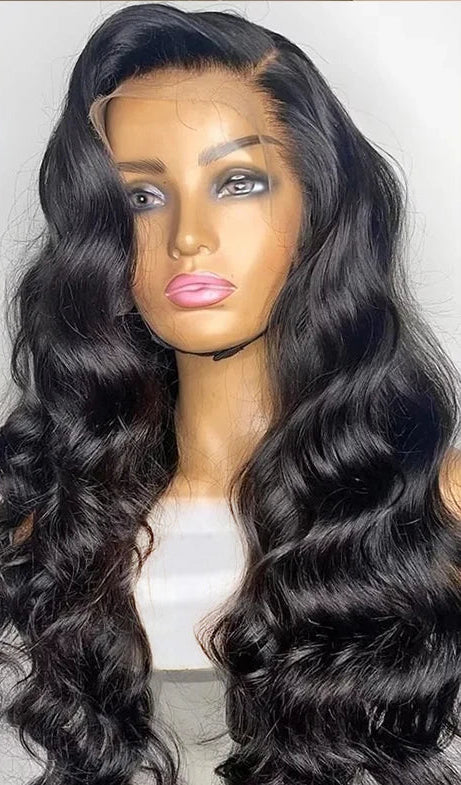 26+ Inch Body Wave Indian Human Hair Wig | Pre-Plucked HD Transparent Lace Front