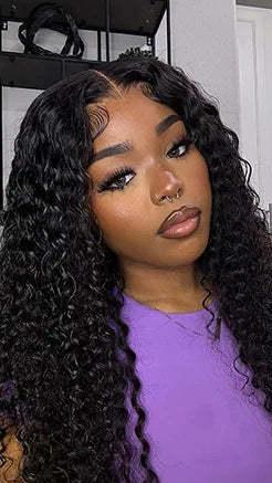 Le Mythe 13x4/13x6 Deep Wave Lace Front Wig – 100% Human Hair, 26+ Inches, Pre-Plucked Hairline