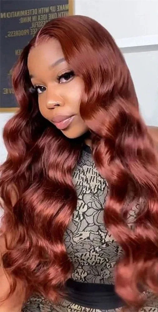 Long Body Wave Lace Front Wig – 14"-32", HD Transparent Lace, 100% Natural Human Hair, Customizable Color