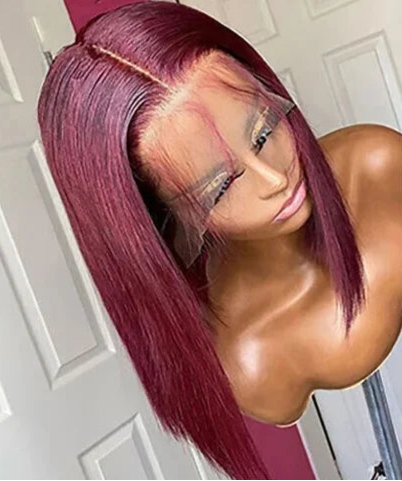 13x4 HD Lace Front Bob Wig – Vietnamese Human Hair, Straight, Pre-Plucked, No Shedding, 8-14 inches