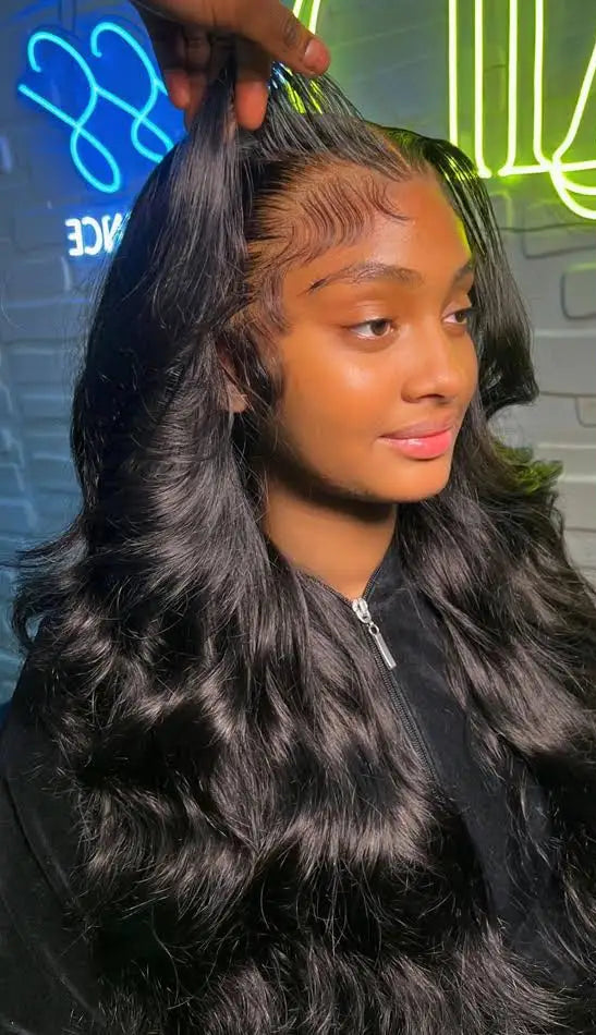 26-40 Inch Body Wave Human Hair Wig – 13x4 & 13x6 HD Lace Front, Pre-Plucked, 180%-200% Density