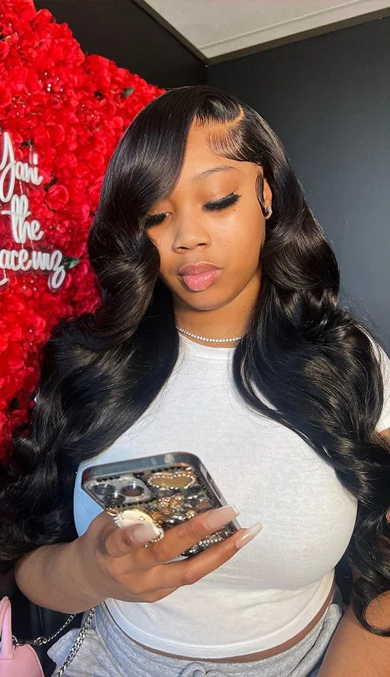 360 Lace Frontal Body Wave Human Hair Wig – 26"+ Long, 100% Virgin Hair, Transparent Swiss Lace, Pre-Plucked Hairline