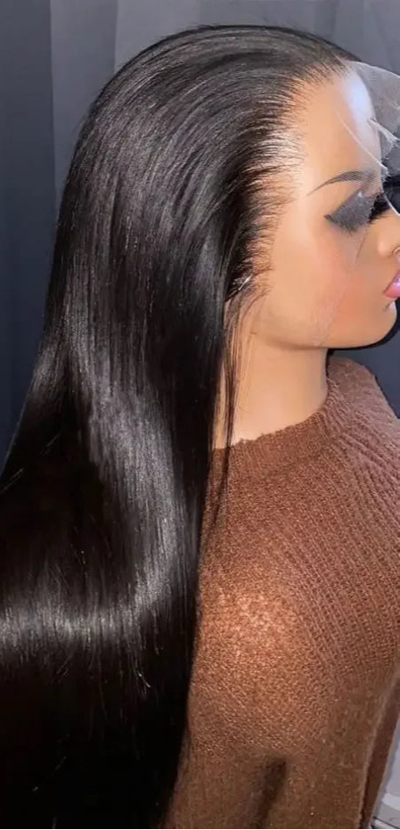 Long Straight Lace Wig – Full Lace, Transparent Swiss Lace, 26+ Inches, 100% Human Hair