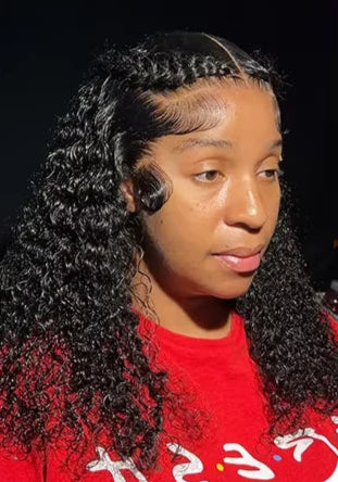 Short Deep Wave Lace Front Wig – Hair, Pre-Plucked, 4x4, 5x5, 13x4 & 13x6 Options