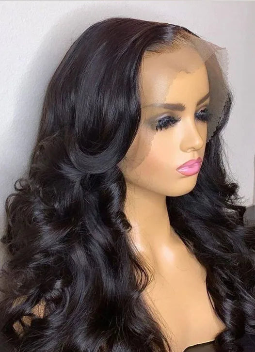 HD Transparent Lace Body Wave Wig – 16-38 Inch Human Hair, Pre-Plucked, 180% Density