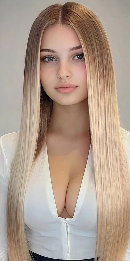 ZURIA Mini Tape-in Hair Extensions – Human Hair, Seamless, Invisible, Hypoallergenic (12-24 Inch)