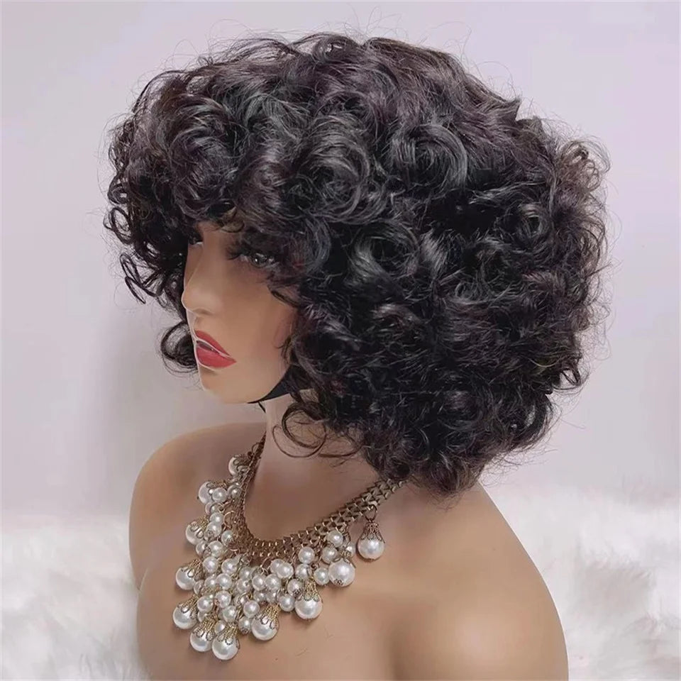 Jerry Curl Lace Front Wig – 100% Human Hair, Natural Bounce, and Volume