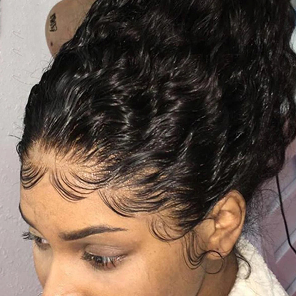 Deep Wave 360 Lace Front Wig – 26+ Inches, Transparent Swiss Lace, HD Frontal Wig with Elastic Band