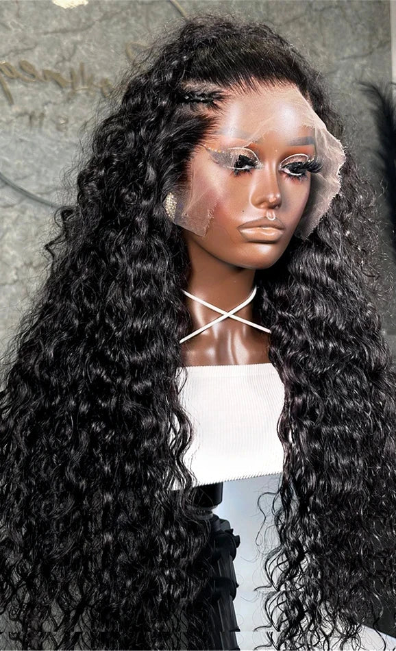Deep Wave Transparent Lace Wig – Virgin Human Hair, Natural and Voluminous