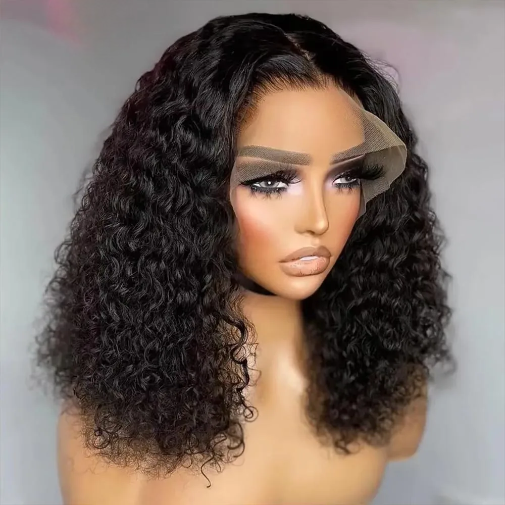 Short Deep Wave Lace Front Wig – Hair, Pre-Plucked, 4x4, 5x5, 13x4 & 13x6 Options