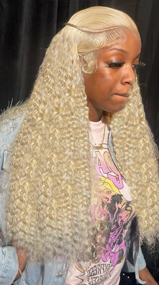 26-Inch Deep Wave Lace Front Wig – 100% Hair, Transparent Swiss Lace, 13x6 & 13x4 Options