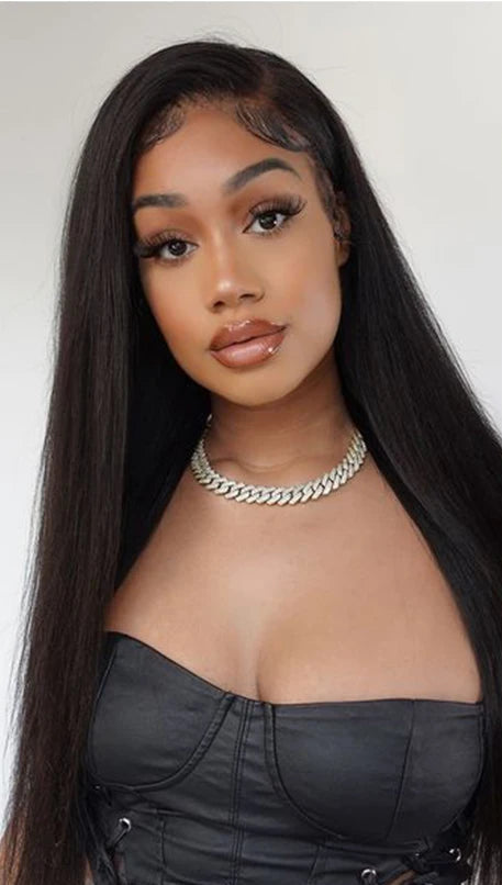 Silky Straight Clip-In Hair Extensions - Pure Color, Perm & Dye Ready, 10pcs/Set