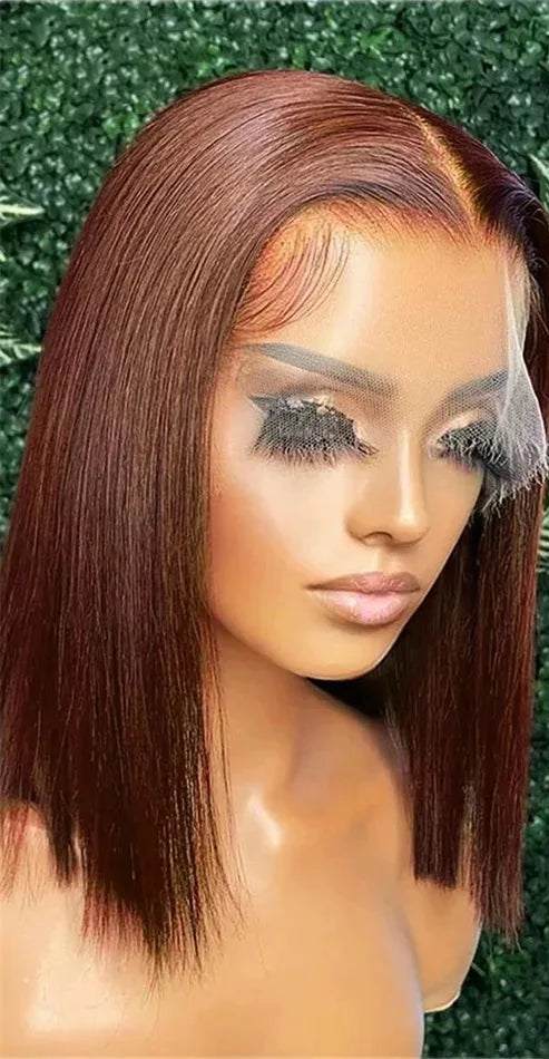 13x4 HD Lace Front Bob Wig – Vietnamese Human Hair, Straight, Pre-Plucked, No Shedding, 8-14 inches