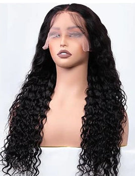 Long Deep Wave Peruvian Virgin Lace Wig – 13x6 Transparent Swiss Lace (26+ Inches)