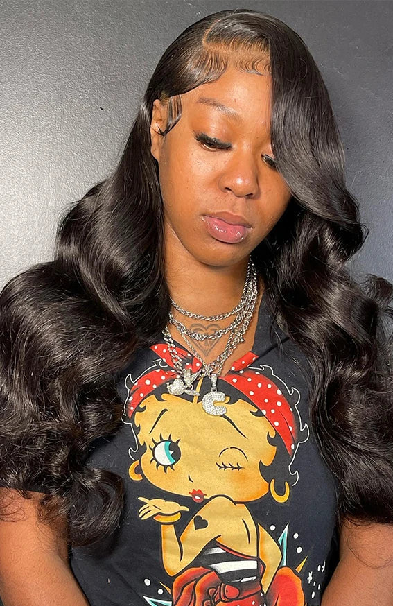 26+ Inch Body Wave Human Hair Wig | Pre-Plucked, 360 Full Lace & Lace Closure Options