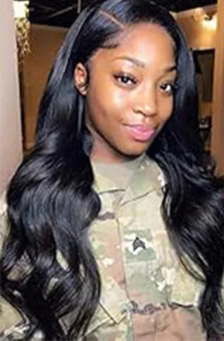 26+ Inch Body Wave Transparent Lace Front Wig – 100% Human Hair, Hand-Tied