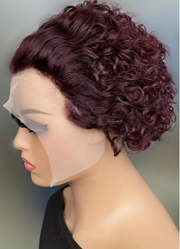 Curly Lace Frontal Wig – 100% Human Hair, Natural Look, No Chemicals