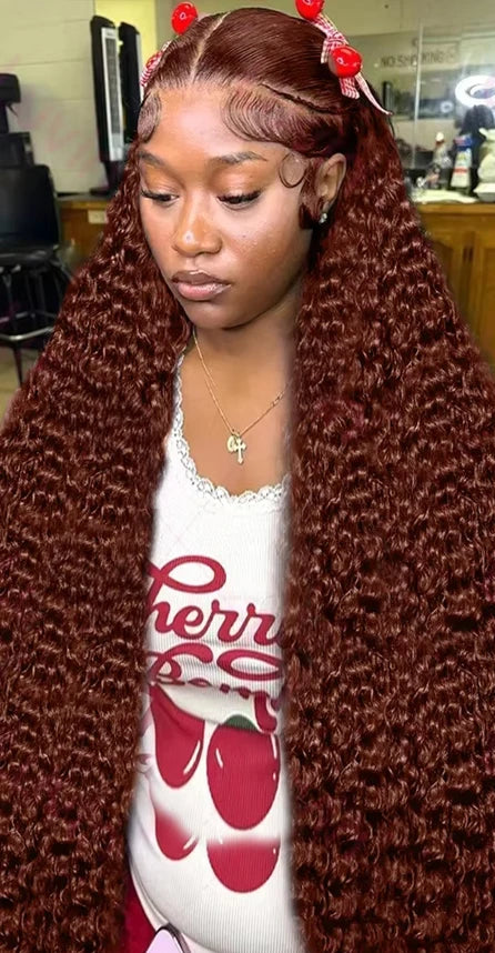 26+ Inch Curly Human Hair Lace Front Wig – 13x4 Lace, Transparent Swiss Lace