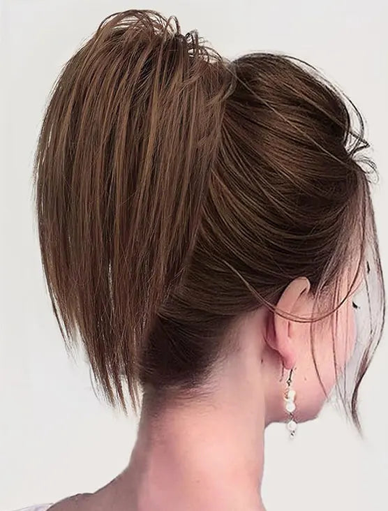 12-Inch Curly Claw Clip Messy Bun – High-Quality Synthetic Hair, Easy to Wear, Fluffy Volume