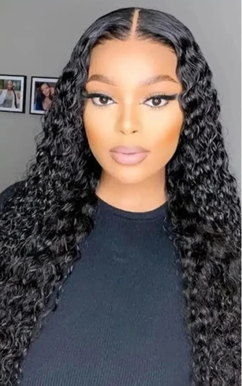 Neddie Curly Lace Front Wig – 100% Hair, Pre-Plucked, 26+ Inch, Glueless, Swiss Lace