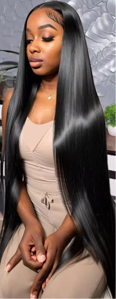 26+ Inch Straight Human Hair Wig | HD Transparent Lace Front Wig 13x4 & 13x6