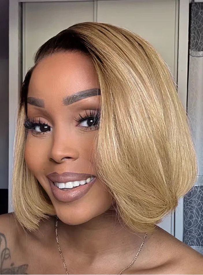 Short Straight 5x5 Transparent Lace Wig – Premium Human Hair
