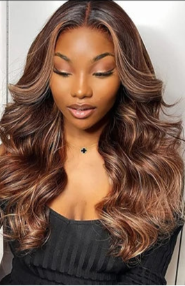 4/30 Highlight Body Wave Human Hair Bundles - 100% Highlighted Hair, Machine Double Weft, Can Be Permed & Dyed, Fast Delivery