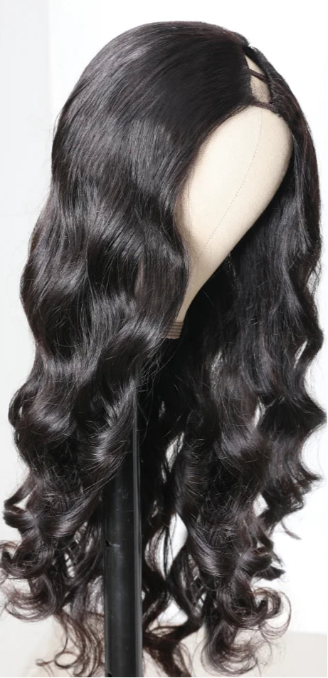 U-Part Wig 100% Real Human Hair – Medium Length Body Wave for Natural Blend & Easy Styling