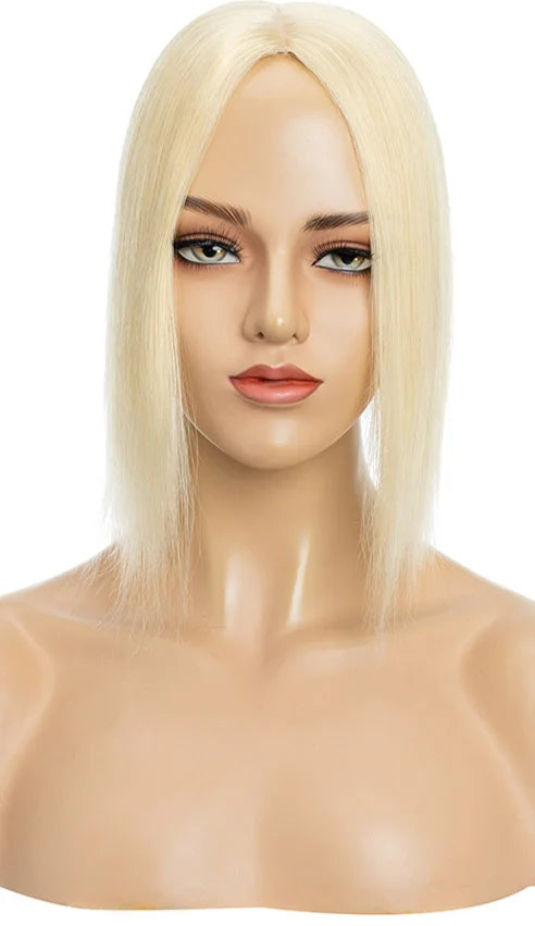 100% Real Human Hair Topper – Straight Silk Base, Natural Hairline, Tangle-Free