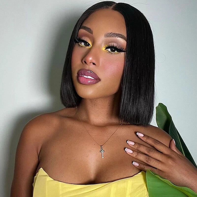 Straight Lace Front Wig – Hair 13x4 Frontal, Short Length (4-16 inches)