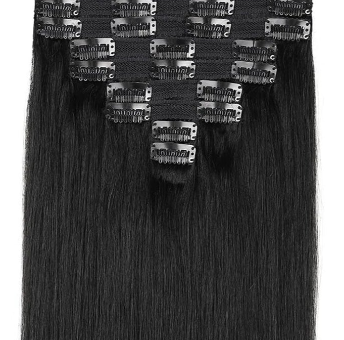 Premium Straight Human Hair Extensions – 100% Natural, Versatile, and Easy to Style
