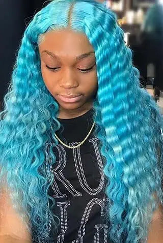 Long Curly 13x4 Frontal Lace Wig – 100% Hair, Transparent Lace, 26+ Inches
