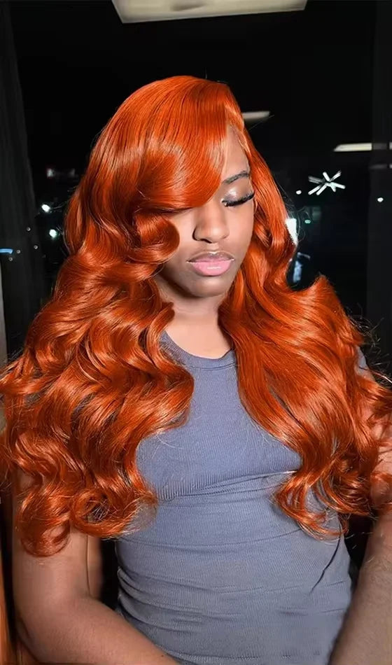 26+ Inch Body Wave Lace Front Wig – Transparent Lace, Natural Human Hair, Long & Voluminous