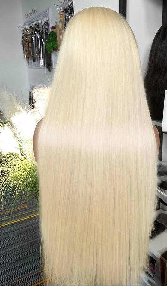 Straight Lace Front Wig – 100% Hair, Pre-Plucked with Baby Hair, 13x4/13x6 HD Transparent Lace, 180%-200% Density