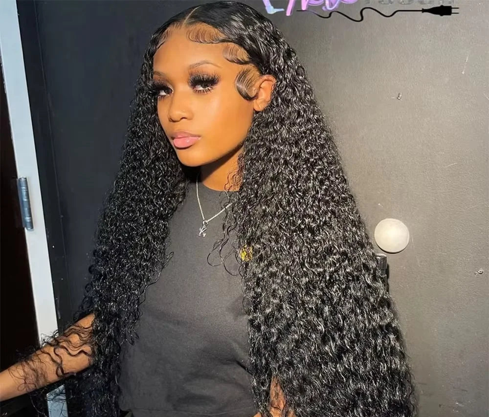 Virgin Deep Wave Lace Front Wig – 26+ Inches, 13x6 Lace, Transparent Swiss Lace, 100% Human Hair