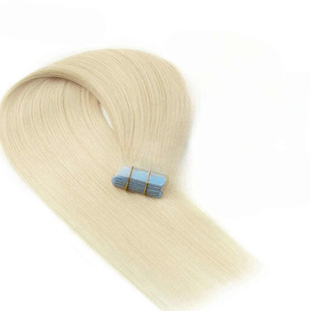Isheeny Tape-In Human Hair Extensions - 12-24 Inch PU Skin Weft, 20 Pieces per Pack, 40-50g, Straight Texture