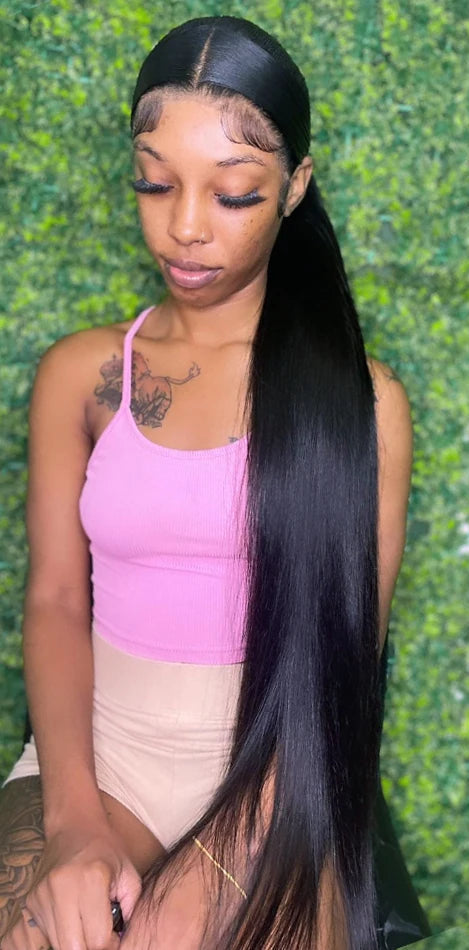 360 Full Lace Wig Human Hair – Pre Plucked & Glueless Body Wave, HD Transparent Lace, 26+ Inch Long Hair