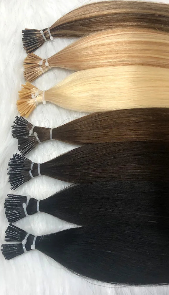 Lightweight Straight I-Tip Hair Extensions – 0.6g/Strand, Sleek & Natural Finish