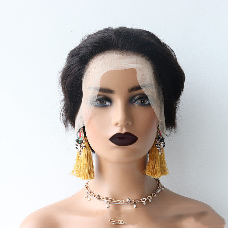 Semi-Woven Human Hair Wig - Simple and Natural Style for Effortless Elegance