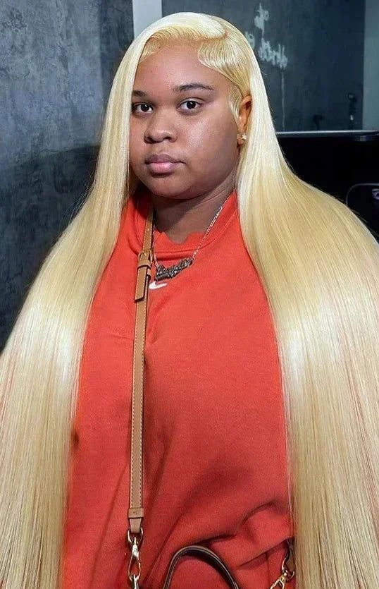 Straight Lace Front Wig – 100% Hair, Pre-Plucked with Baby Hair, 13x4/13x6 HD Transparent Lace, 180%-200% Density