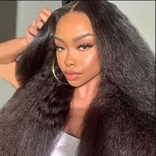 100% Human Hair Kinky Straight Bundles with Frontal – Natural, Versatile & High-Quality Extensions
