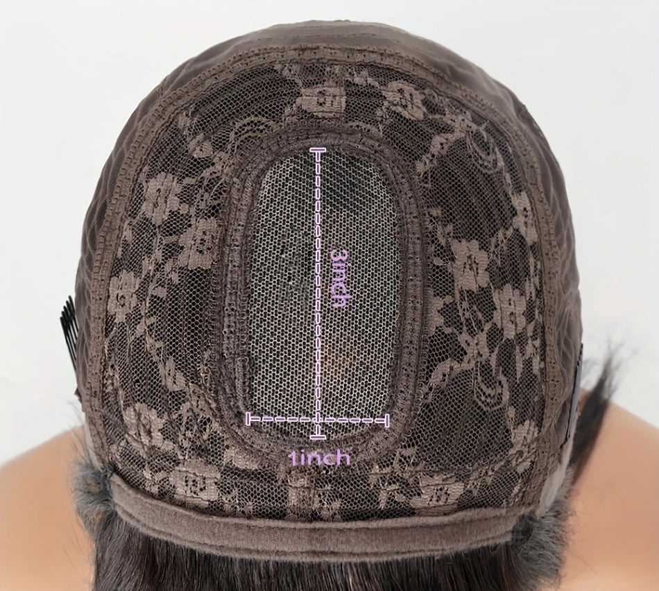 Luxurious Straight Long Lace Wig – 100% Human Hair, 26+ Inches, Pre-Plucked Hairline