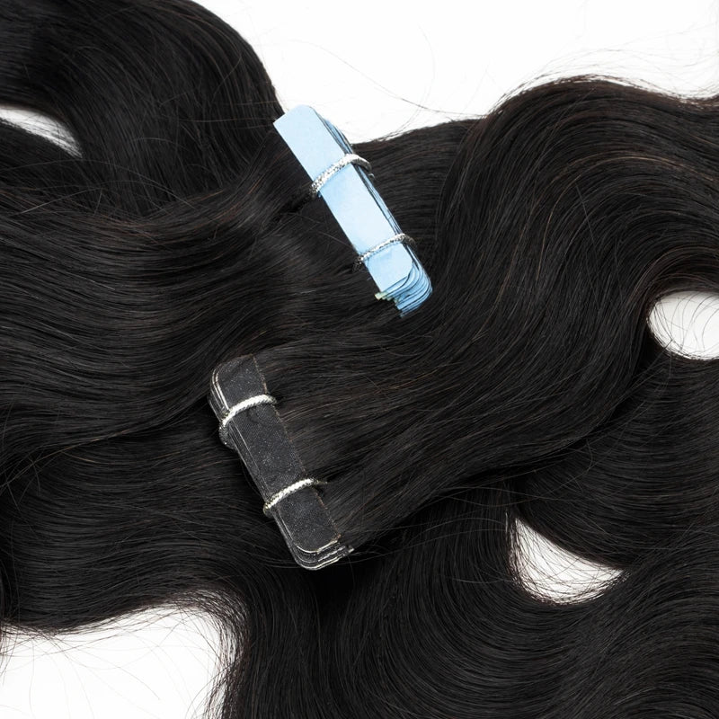 Premium MRSHAIR Body Wave Tape-In Extensions | 5-Piece Lot, 100% Human Hair for Natural Volume & Length